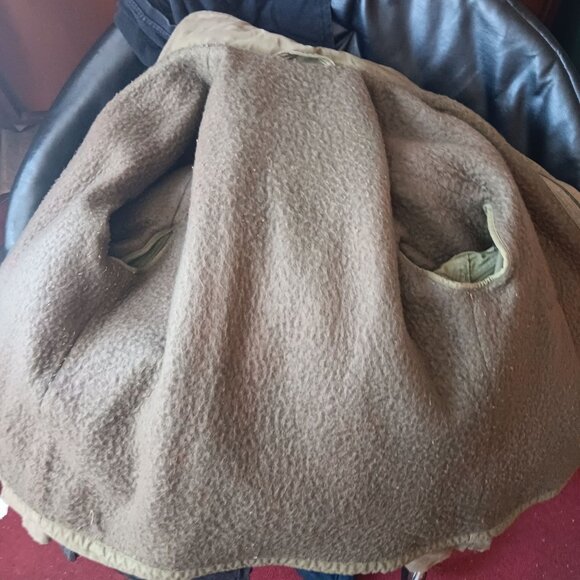 Large Vintage Men's Deck Jacket 60s 70s Vietnam A2 Navy Stenciled Distress - Picture 4 of 16